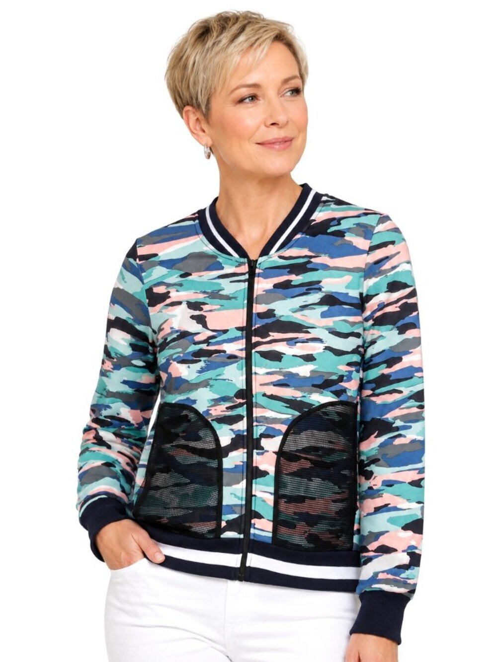 C&C California Camo Neoprene Bomber Jacket NWOT